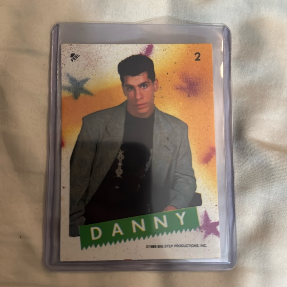 1989 vintage New kids on the Block. Danny. Mint. collectors card. Big Step Prod.